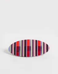 エイソス レディース アクセサリー ASOS DESIGN striped hair clip in multi マルチカラーのサムネイル