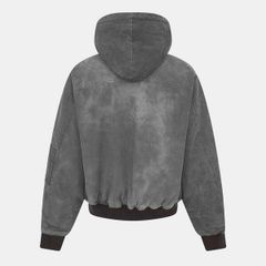 リプレゼント メンズ アウター ジャケット・ブルゾン Represent Mens Hooded Bomber Jacket Washed Black ブラック