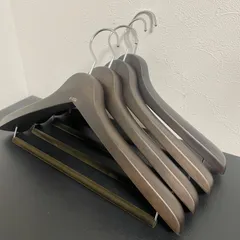 【まとめて4本セット】NAKATA HANGER ナカタハンガー  木製スーツハンガー