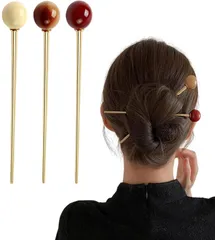 新品 Doyime 3本入り 簪 かんざし 一本挿し 髪留め 髪飾り かんざし ヘアアクセサリー レディース ボール 普段 贈り物 七五三 振袖 和服 和装 着物 浴衣 留袖 花火大会 和装小物 お正月に 成人式 結婚式 卒業式 3色