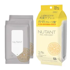 新品 レック(LEC) NUTANT ふき取るだけの 角質ケアシート AHAフルーツ酸 (15枚入×2個) マイルドピーリング/収れん作用/毛穴汚れ/天然コットン配合厚手シート/ハチミツ発酵液/CICA/ノンコメド/全身に使える/無添加/日本製 洗顔クロスのサムネイル