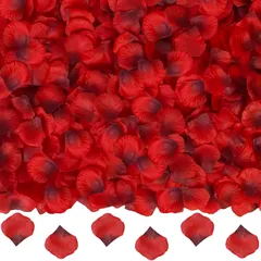 新品 花びら バラ 薔薇 桜吹雪 飾り 造花 プロポーズ 記念日 誕生日 ロマンチックな夜 バレンタインデー ホームパーテ 結婚式の花 撮影 演出にローズ お祝い (ダークレッド， 3000枚セット)
