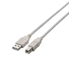 新品 エレコム USBケーブル 【B】 USB2.0 (USB A オス to USB B オス) 5m ホワイト U2C-BN50WH
