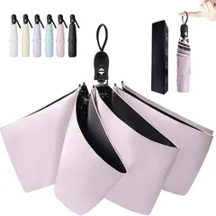 【新品】 AYO 日傘 超軽量 UVカット率 100% 完全遮光 遮熱 ワンタッチ自動開閉 折りたたみ傘 コンパクト 折り畳み日傘 紫外線遮断 耐風撥水 晴雨兼用 携帯便利 メンズ レディース 男女兼用 暑さ対策 母の日 父の日 ギフト ライトピンク