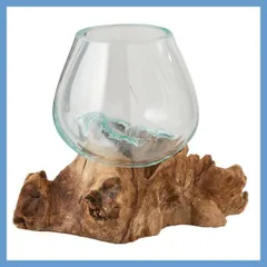 流木ガラスオブジェ（グラス型）「約20-30cm」No.311