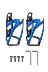 新品 YFFSFDC 自転車 ボトルケージ バイク ドリンクホルダー 超軽量 伸縮性がよく ウォーターボトルケージ 取り付け工具付き 使用便利 ロードバイク/クロスバイク/マウンテンバイクに適用 2個セット (ブラックブルー)のサムネイル