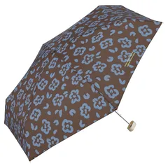 【新品】 Wpc. 折りたたみ傘 ペタルブリーズ ミニ ブラウン 雨傘 晴雨兼用 花 レトロ かわいい おしゃれ レディース レオパード風 収納袋 ポーチ 通勤 通学 ファッション 映え 6617-175-002 0
