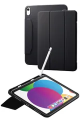 新品 エレコム iPad 第11世代 A16 11インチ (2025) 10.9インチ 第10世代 (2022) ケース フラップケース 抗菌ソフトレザー Apple Pencil収納 ブラック TBWA22RWVSA2BK