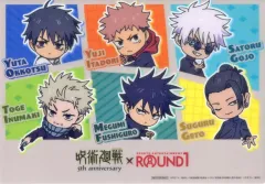 【中古】卓上マット 集合(6名/上半身ミニキャラ) オリジナルB4プラマット 「呪術廻戦 5周年記念×ROUND1」 コラボパック・コラボルーム 利用特典 後半