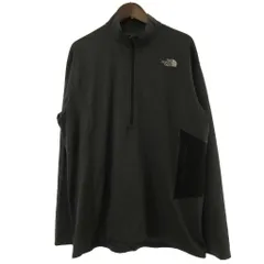 ザノースフェイス THE NORTH FACE ロングスリーブ フラッシュドライ3D ジップアップ Tシャツ 長袖 ハーフジップ ロゴ ストレッチ NT12005 グレー L