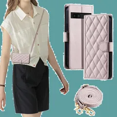 マグネット式 耐摩擦 上質 チェック柄 開閉式 内蔵マグネット 肩掛け 財布型 滑り防止 高級PUレザー 耐衝撃 薄型 軽量 カード収納 スタンド機能 ストラップ付き 斜め掛けーピンク おしゃれ 手帳型 ケース ケース ピクセル7a 7a pixel FOR