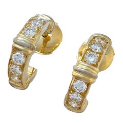 CARTIER カルティエ ピアス コンテッサ ダイヤモンド フープ 750 K18 