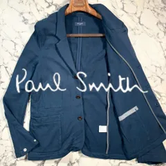 スウェット生地(L)●Paul Smith ポールスミス ジーンズ テーラード アンコン ジャケット ブレザー ネイビー 紺 メンズ 春夏 コットン 綿