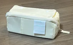 【訳あり】 ペンケース アイボリー 多機能 大容量 両開き 筆記用具 筆箱 収納ケース ポーチ 一部不良