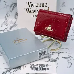 《新品未使用》Vivienne Westwood ヴィヴィアンウエストウッド 三つ折り財布 エナメル レッド 赤 がま口