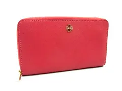 ■美品■ TORY BURCH トリーバーチ レザー ラウンドファスナー 長財布 ウォレット 小銭入れ 札入れ レディース ピンク系 DM0973