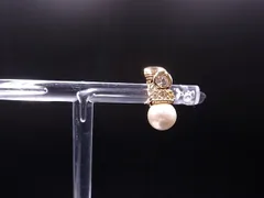 ChristianDior クリスチャンディオール パール 片耳のみ クリップ式 イヤリング アクセサリー レディース ゴールド系 DM1011