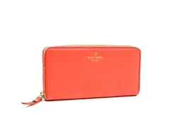 kate spade ケイトスペード PWRU4938 レザー ラウンドファスナー 長財布 ウォレット 札入れ 小銭入れ コーラルピンク系 DM4464