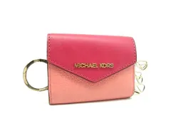 MICHAEL KORS マイケルコース レザー 6連 キーケース コインケース 鍵入れ 小銭入れ レディース ピンク系 DM4472