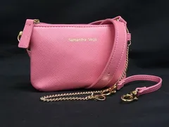 ■極美品■ Samantha Vega サマンサベガ レザー 2WAY ハンドバッグ ミニバッグ ショルダーバッグ 斜め掛け ピンク系 DM7183