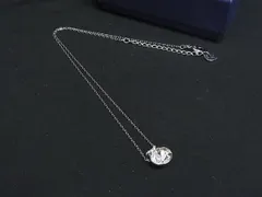 ■極美品■ SWAROVSKI スワロフスキー ラインストーン ビジュー ネックレス ペンダント アクセサリー レディース シルバー系 DM7003