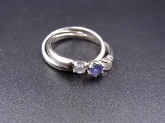 4℃ ヨンドシー  SV925 ラインストーン 2連 リング 指輪 アクセサリー 約5号 レディース シルバー系 DM1091