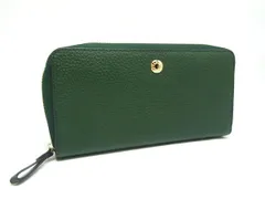 ■美品■ BARCOS バルコス レザー ラウンドファスナー 長財布 ウォレット 札入れ 小銭入れ グリーン系 DM6456