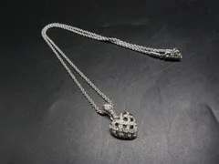 ■美品■ SWAROVSKI スワロフスキー クリスタル ハート ネックレス ペンダント アクセサリー レディース シルバー系×クリア DM6496