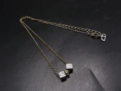 ChristianDior クリスチャンディオール ラインストーン ネックレス ペンダント アクセサリー レディース シルバー系 DM6512