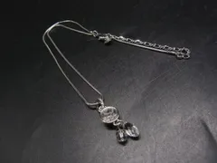 ■美品■ SWAROVSKI スワロフスキー クリスタル ネックレス ペンダント アクセサリー レディース シルバー系×クリア DM6529