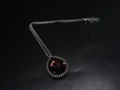 ■美品■ SWAROVSKI スワロフスキー クリスタル ネックレス ペンダント アクセサリー レディース シルバー系×パープル系 DM6532