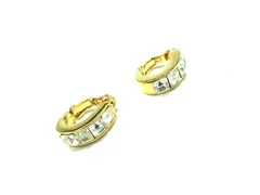 ■美品■ GIVENCHY ジバンシィ ラインストーン イヤリング アクセサリー ゴールド系×クリア DM6579のサムネイル