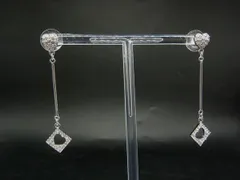 ■美品■ SWAROVSKI スワロフスキー ラインストーン ハート ピアス アクセサリー レディース シルバー系×クリア DM6605