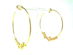 ■美品■ MARC JACOBS マークジェイコブス ラインストーン ピアス アクセサリー レディース ゴールド系×クリア DM6606のサムネイル