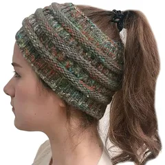 【新品】 BUZZxSELECTION(バズ セレクション) レディース ニット ヘアバンド 2WAY キャップ 帽子 おしゃれ 防寒 CAP154 (06 グレー) 1