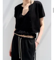 ポエト ノースリーブカーディガン セット ブラック