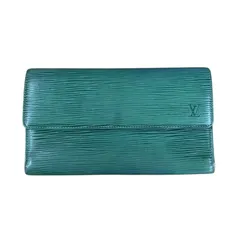 180053 現状品 LOUIS VUITTON ルイ・ヴィトン 長財布 インターナショナル グリーン ポルト・トレゾール エピ メンズ