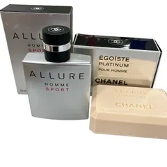 186005 CHANEL シャネル EDT 50ml ALLURE HOMME SPORT アリュール オム スポーツ オードトワレ EGOIST PLATINUM バスソープ 2点まとめ売り