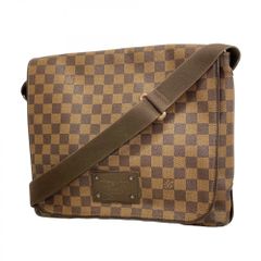 【使用感あり】 Louis Vuitton ルイ・ヴィトン ダミエエベヌ ブルックリンMM メッセンジャーバッグ N51211 ブラウン／キャンバス ルイヴィトン N51211 ダミエ ブルックリンMM ショルダーバッグ エベヌ