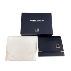 180053 現状品 Dunhill ダンヒル 美品⭐︎コインケース ブラック、ゴールド レザー メンズ