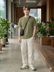 patagonia P-6 ロゴ オーガニック コットン 半袖 Tシャツ カーキ