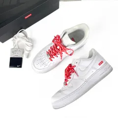 替え紐・タグ・箱付　NIKE　SUPREME　ナイキ　シュプリーム　2020　CU9225-100　スニーカー　26.5cm　AIR　FORCE　1　LOW　エアフォース 1 ロー　WHITE