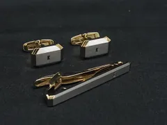 YVESSAINTLAURENT イヴサンローラン カフスボタン カフリンクス タイピン タイクリップ アクセサリー 2点セット ゴールド系 DM6955のサムネイル