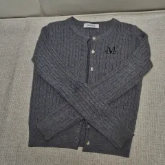 MUCENT(ムセント) ロゴ ケーブル ニット カーディガン