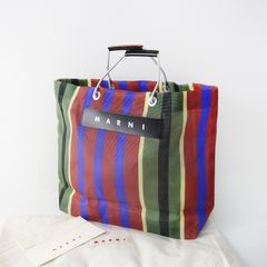 マルニマーケット ストライプミニバッグ インディアンオレンジ - メルカリ