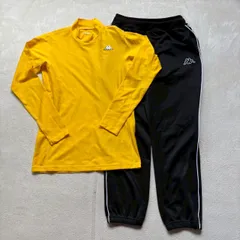 【まとめ売り】2点セット Kappa カッパ ハイネック長袖シャツ アンダーシャツ トラックパンツ 速乾 スポーツウェア サッカー ゴルフ メンズMサイズ