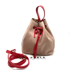 【中古】良品 FURLA フルラ ロゴ 2way レザー ハンド ショルダー バッグ fY11196N