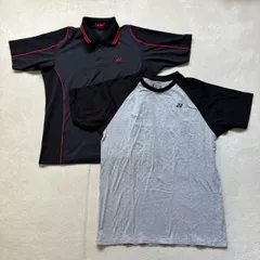 【まとめ売り】2点セット YONEX ヨネックス 半袖ポロシャツ Tシャツ トレーニングウェア 卓球 テニス バトミントン メンズLサイズのサムネイル