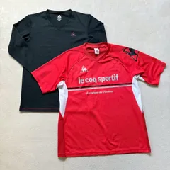 【まとめ売り】2点セット le coq sportif ルコック スポーツウェア 吸汗速乾 UVケア 長袖アンダーウェア ドライ半袖Tシャツ ゴルフウェア スポーツウェア メンズLサイズ