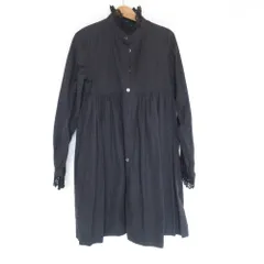 美品 MILK ミルク 長袖 レース シャツワンピース ブラック レディース 古着 中古 USEDのサムネイル